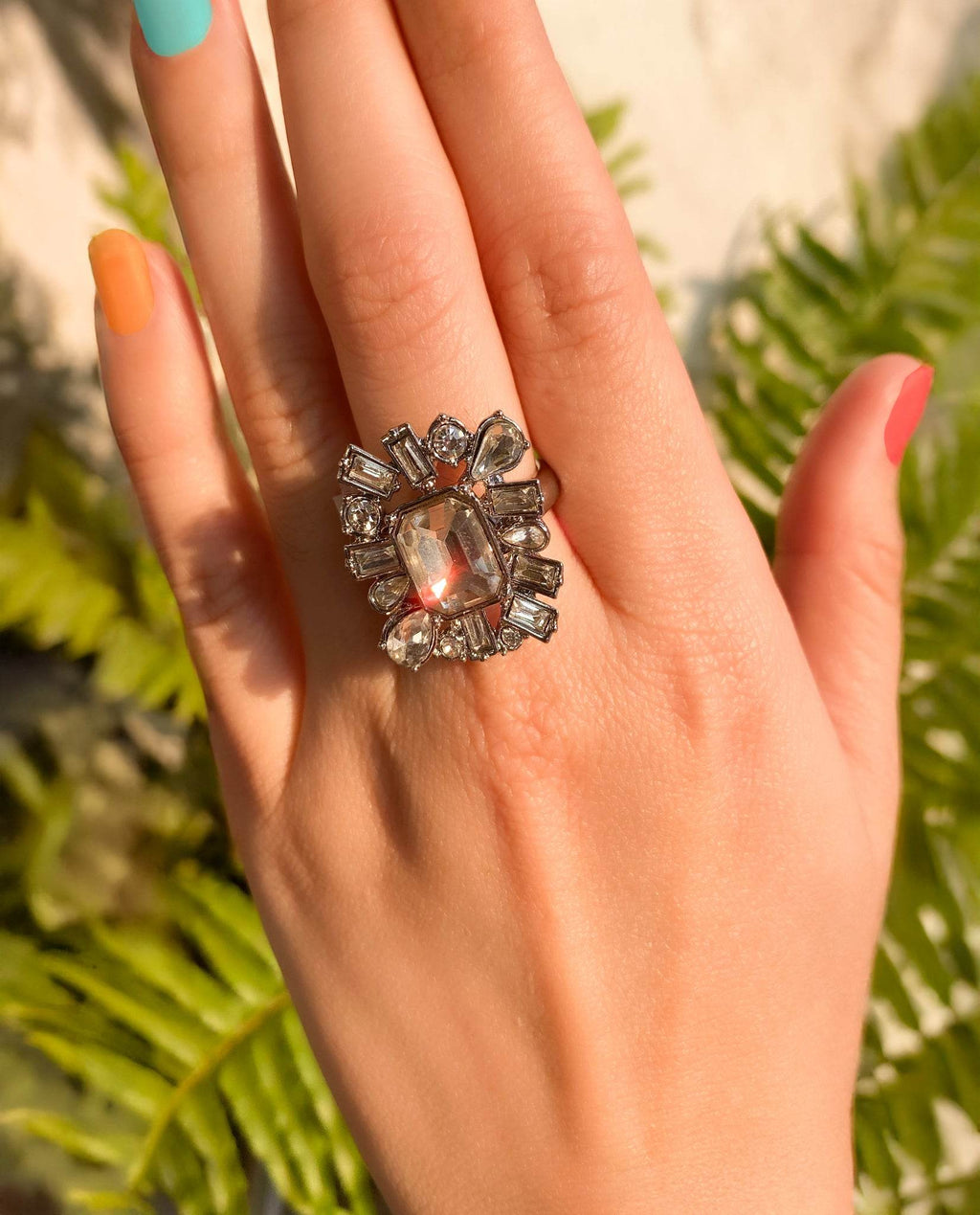 Nhẫn Statement Đá Trắng ACC330 - Hity