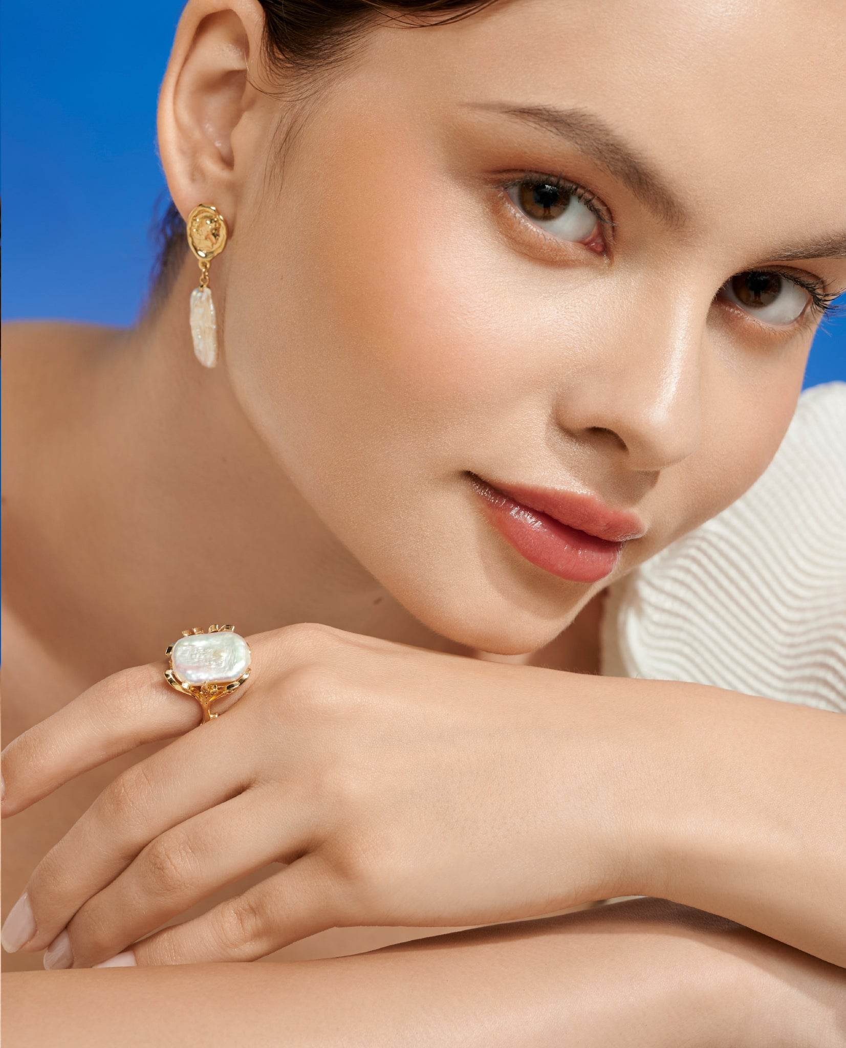 Nhẫn Vàng Ngọc Trai Baroque ACC361 - Hity