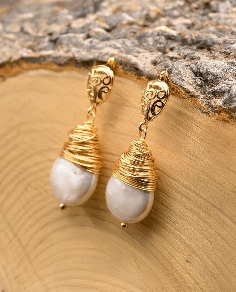 Bông Tai Ngọc Trai Baroque - Hity