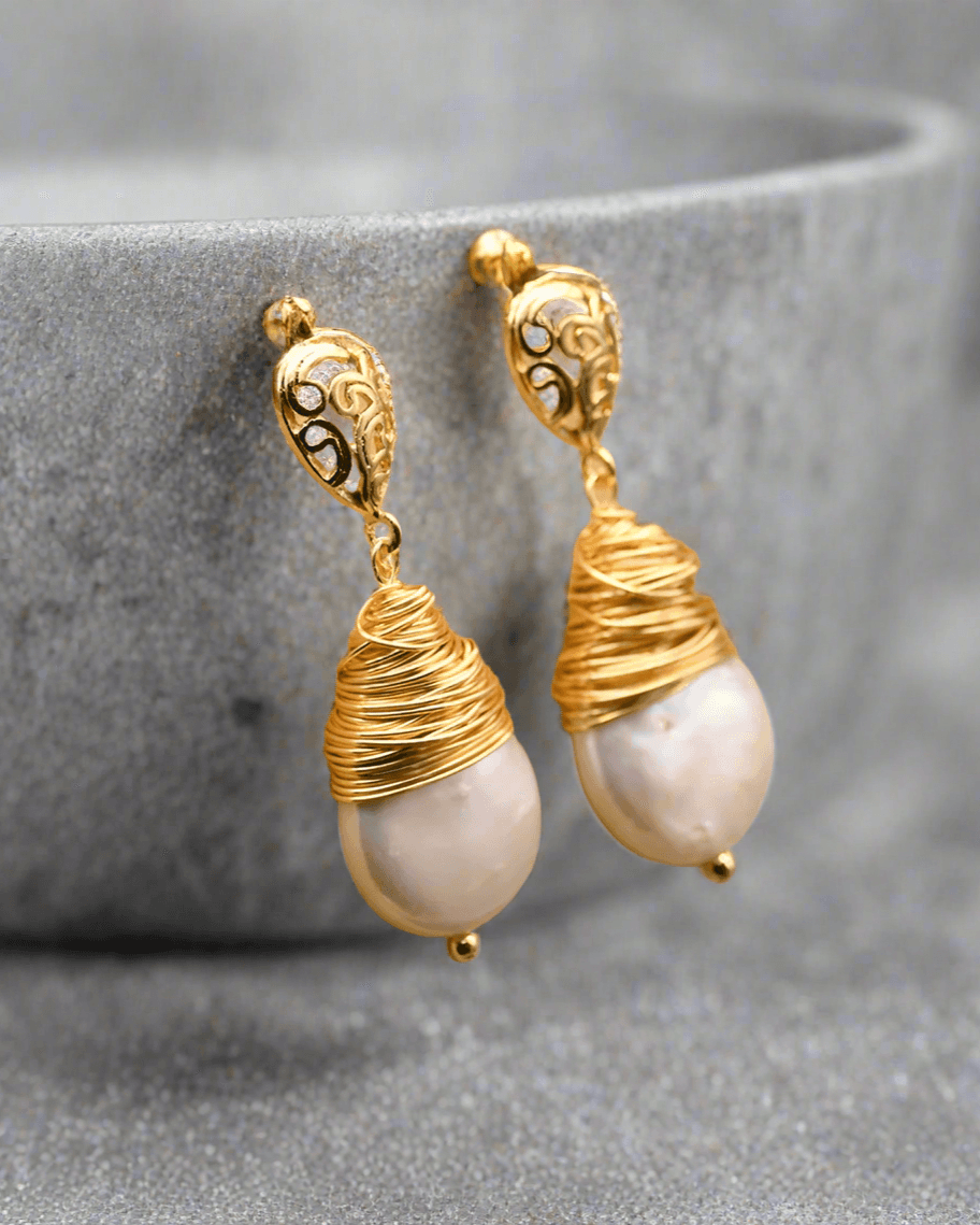 Bông Tai Ngọc Trai Baroque - Hity