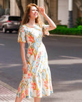 Đầm Midi Lụa Tulips DRE139 - Hity