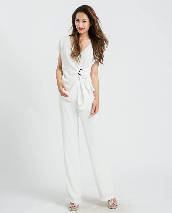 Quần Ống Suông Camellia PAN032 Trắng Daisy - Hity