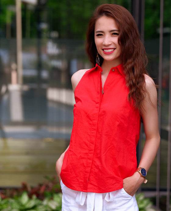 Áo Sơ Mi Halter Lạc TOP159 - Hity