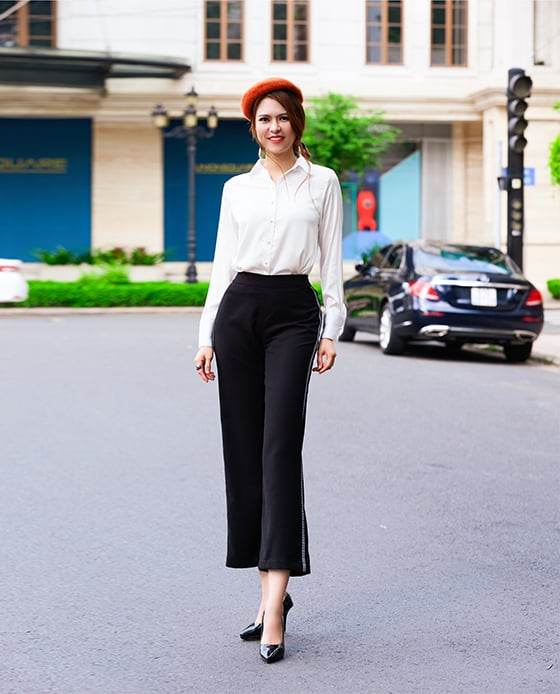 Quần Lửng Ống Rộng Culottes Ô PAN048 - Hity