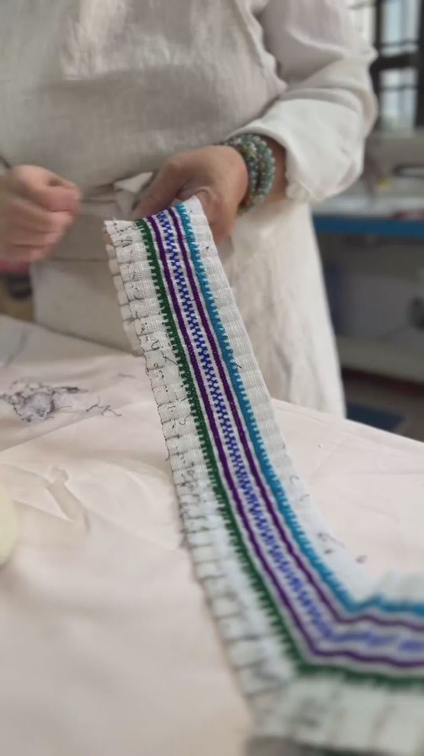 Áo khoác Nhật Bình linen phối thổ cẩm thời trang Hity