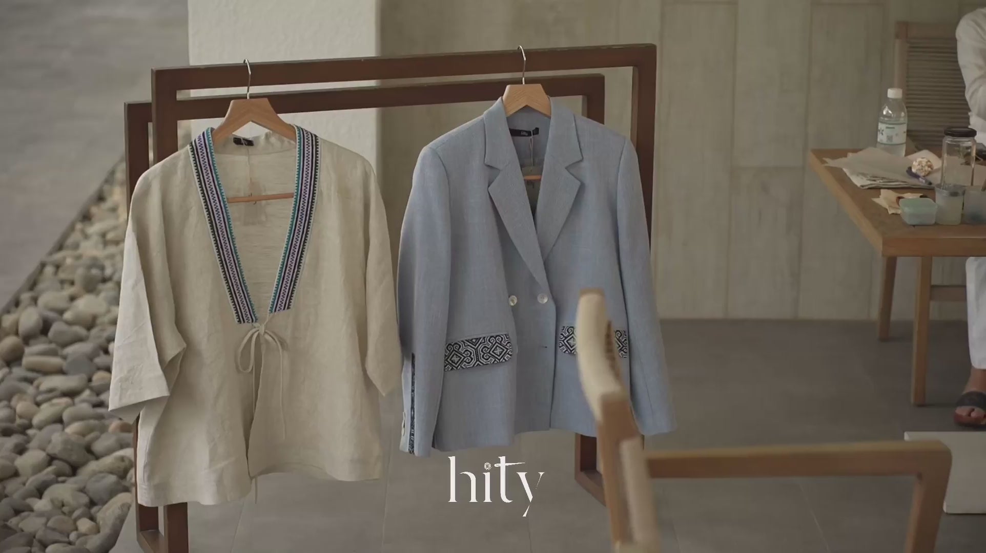 Áo khoác Nhật Bình linen phối thổ cẩm thời trang Hity