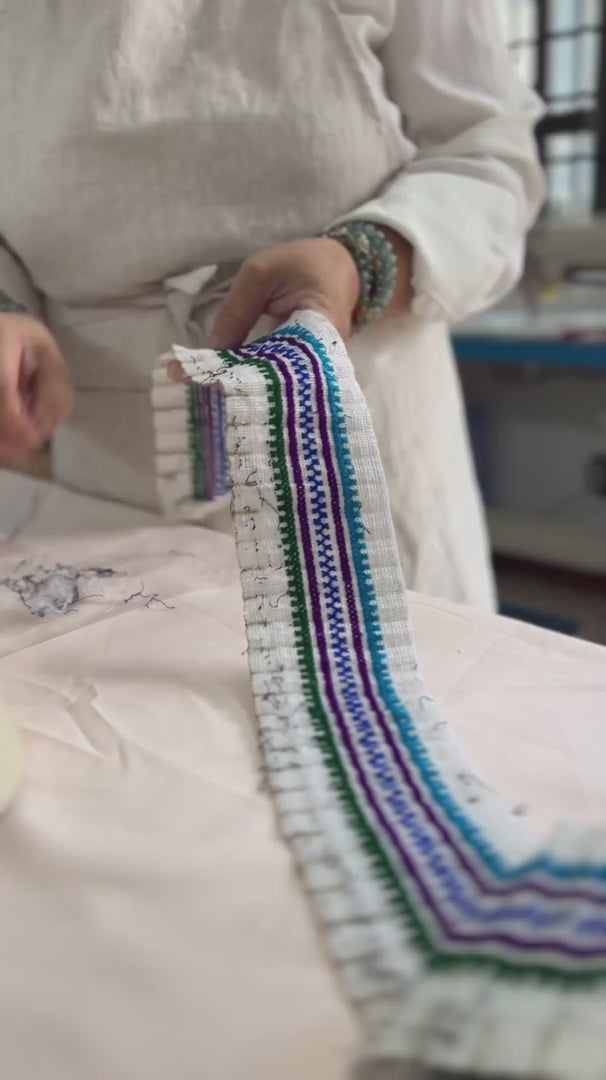 Áo khoác Nhật Bình linen phối thổ cẩm thời trang Hity