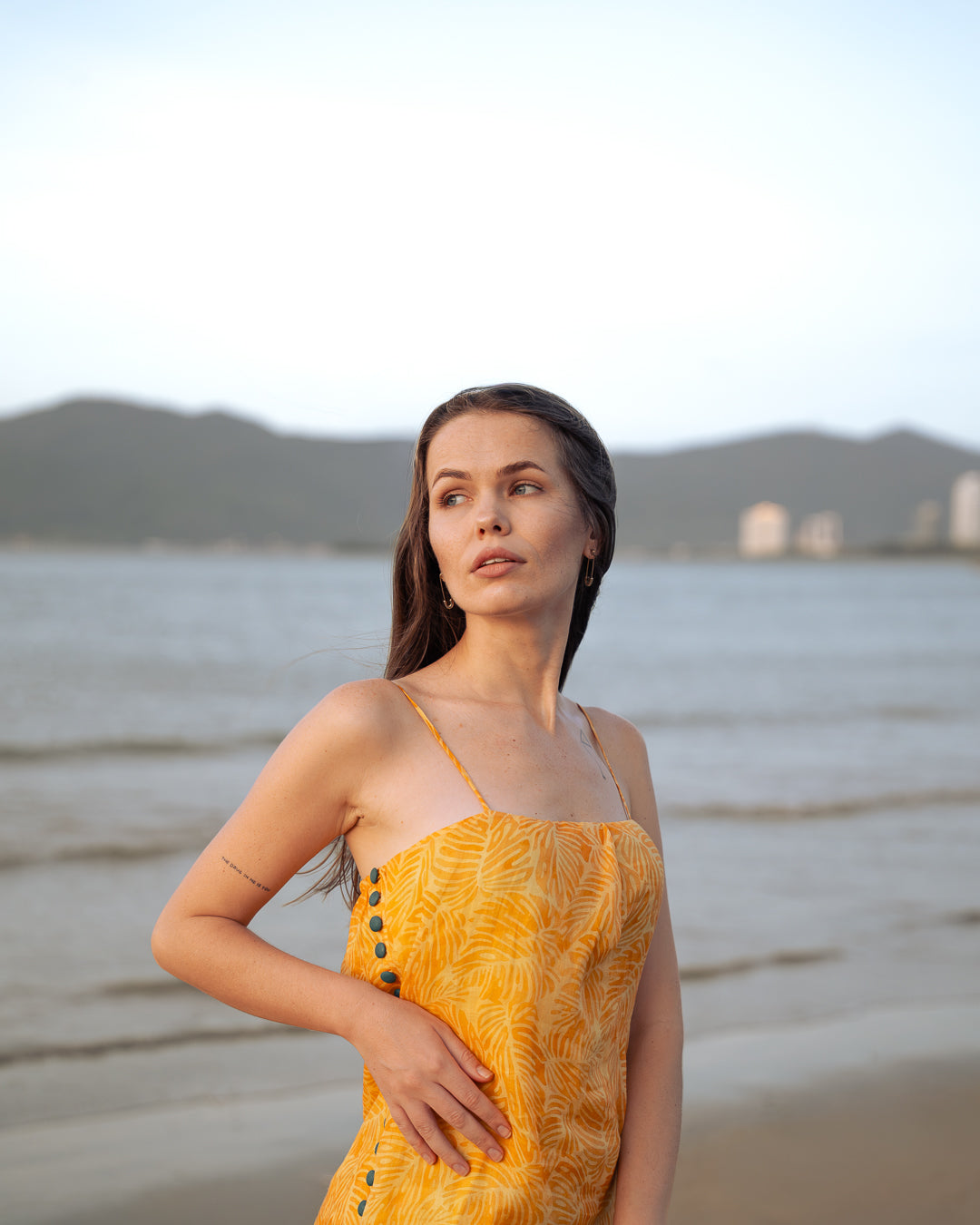 Đầm suông hai dây linen thời trang Hity