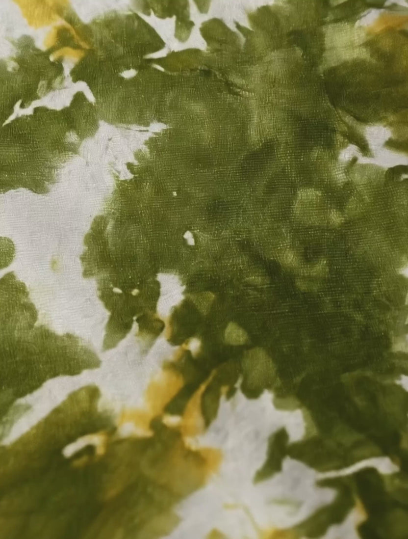 Khăn vuông lụa tơ tằm nhuộm loang tie dye thời trang Hity