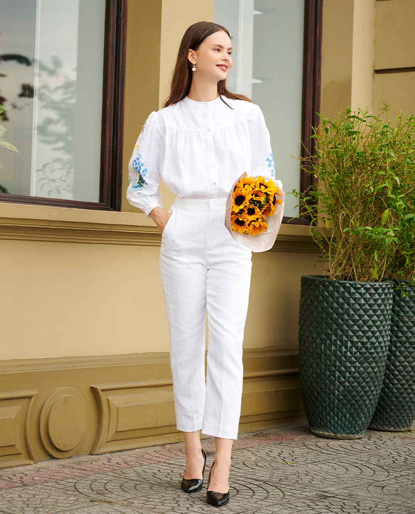 Quần Ống Đứng Linen Mơ PAN065