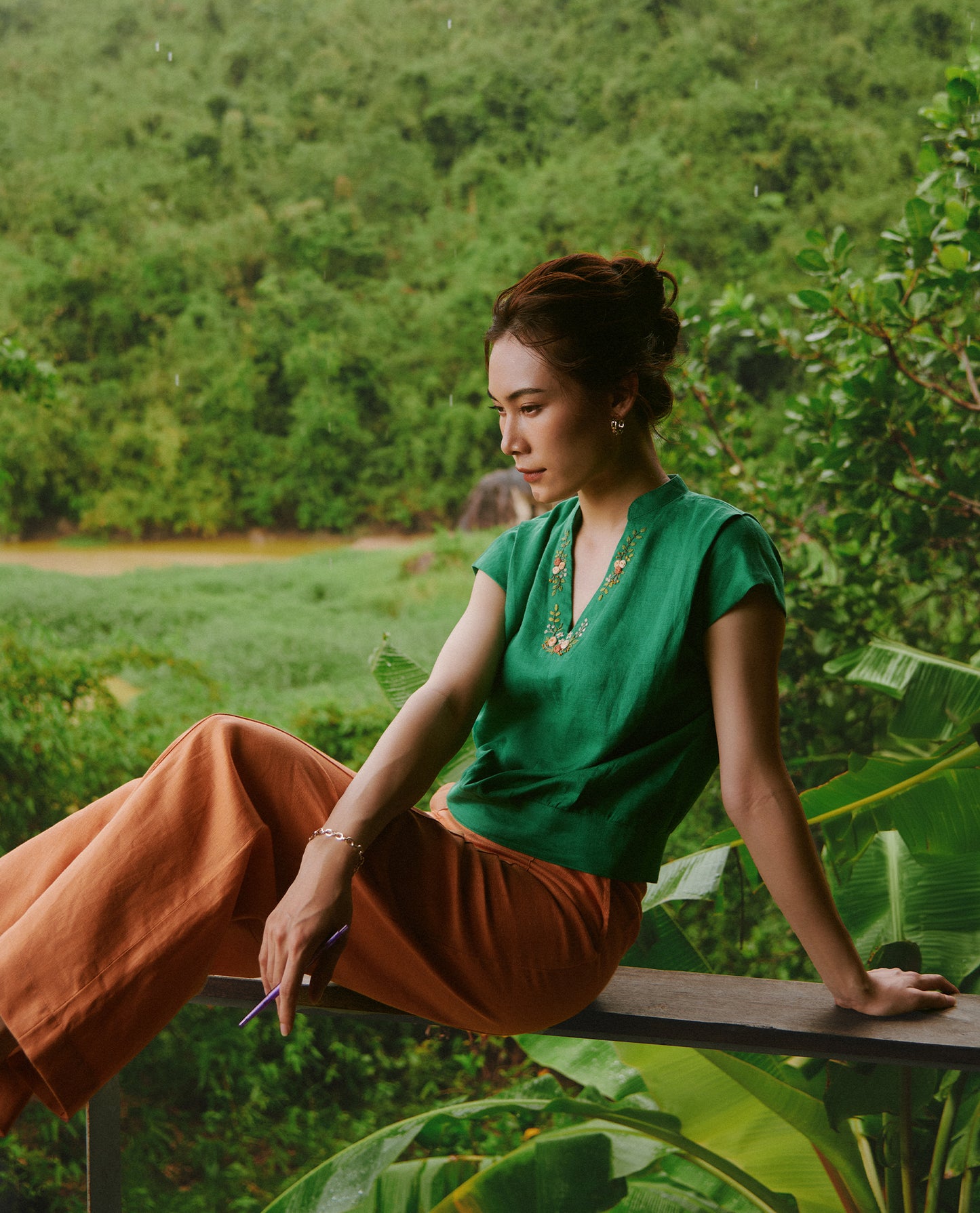 Quần Ống Suông Linen Thổ PAN063