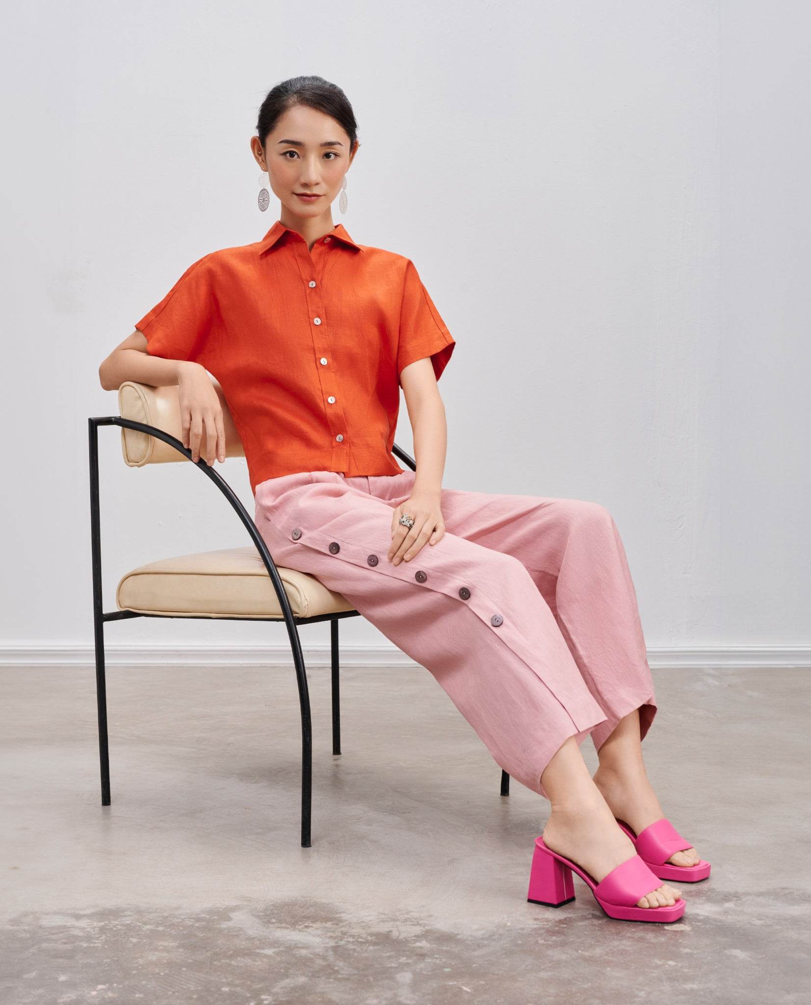 Quần Xẻ Ống Linen Anh Đào PAN068 - Hity