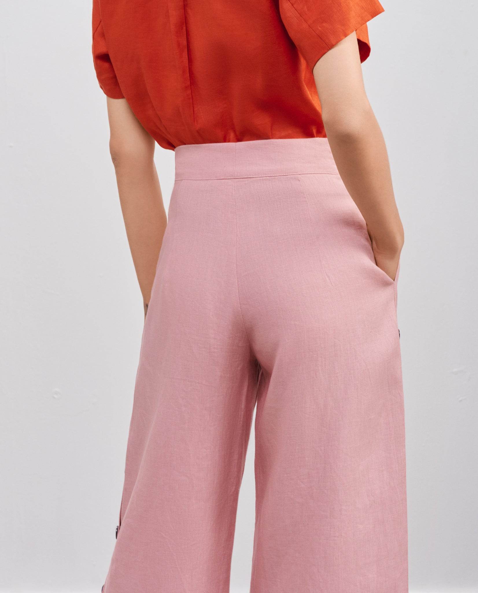 Quần Xẻ Ống Linen Anh Đào PAN068 - Hity