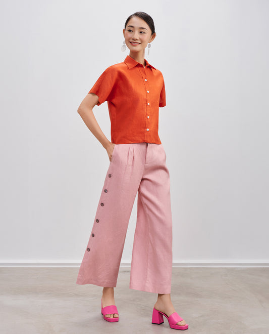 Quần Xẻ Ống Linen Anh Đào PAN068