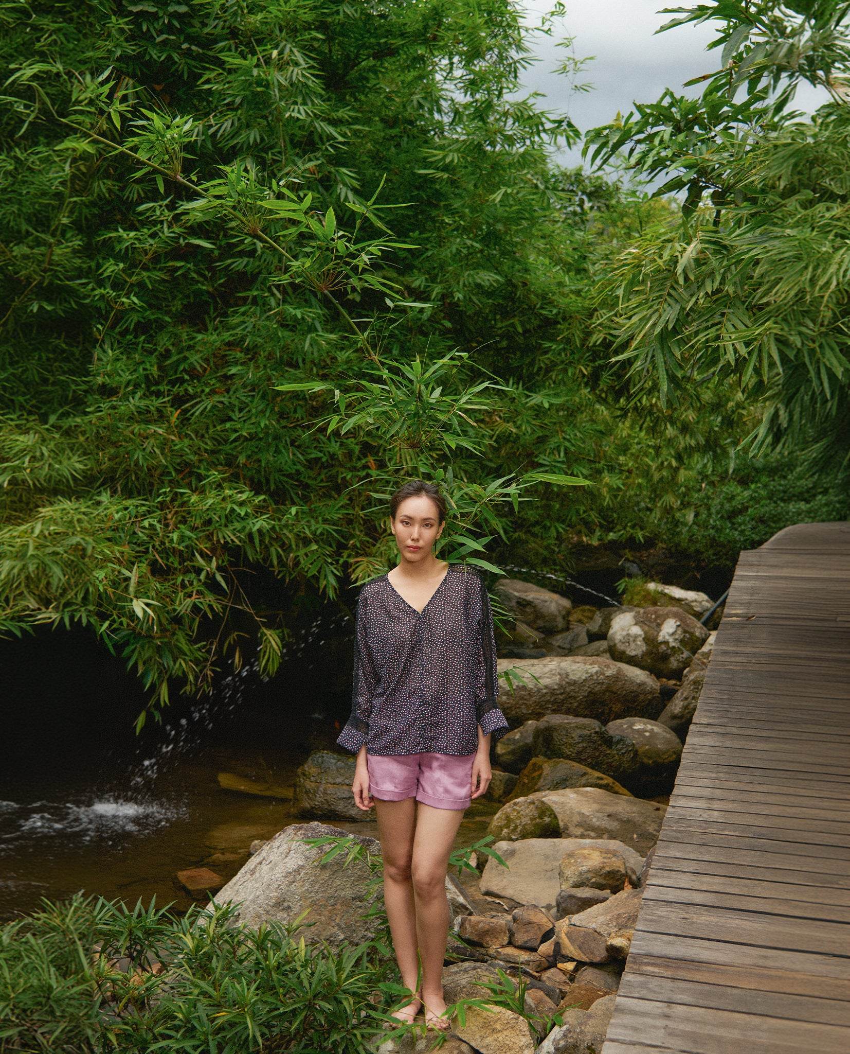 Quần Shorts Linen Oải Hương PAN011 - Hity