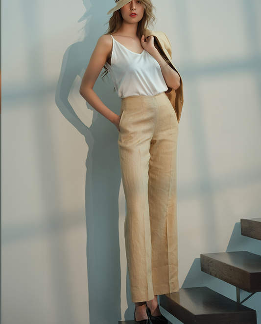 Quần Lưng Liền Linen Bách Hợp PAN058