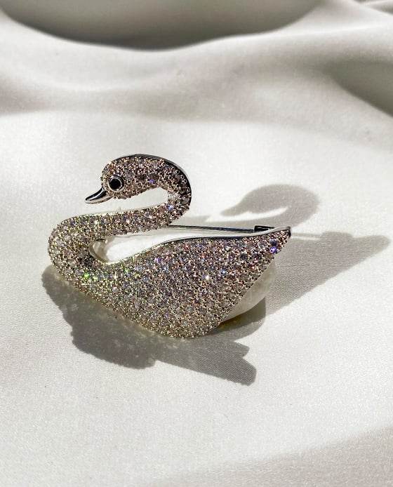 Cài Áo Thiên Nga Charlotte Bạc ACC146.35 - Hity