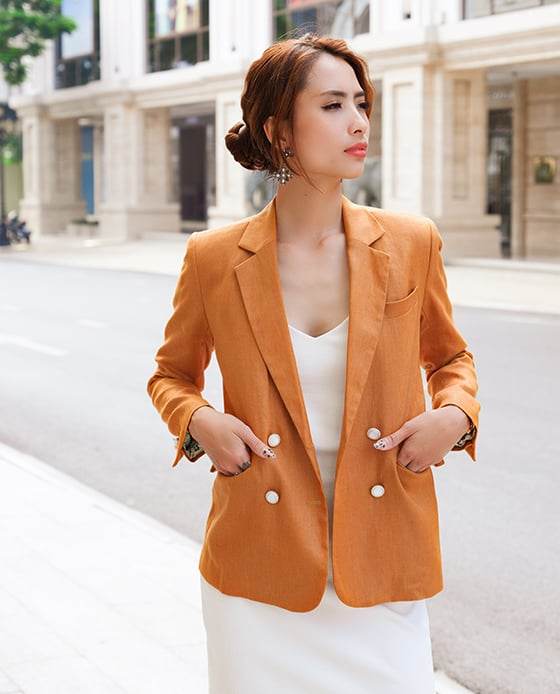 Áo Blazer Linen Terracotta TOP172 - Hity