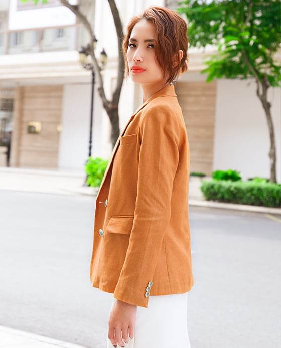 Áo Blazer Linen Terracotta TOP172 - Hity