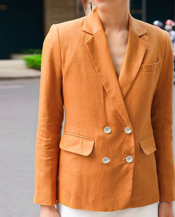 Áo Blazer Linen Terracotta TOP172 - Hity