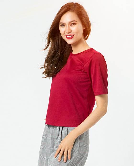 Áo Tshirt Phối Voan Tô Lịch TOP071 - Hity