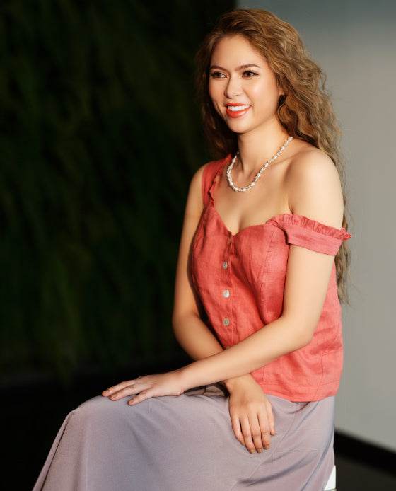 Áo Croptop Linen Mai Châu TOP186 - Hity