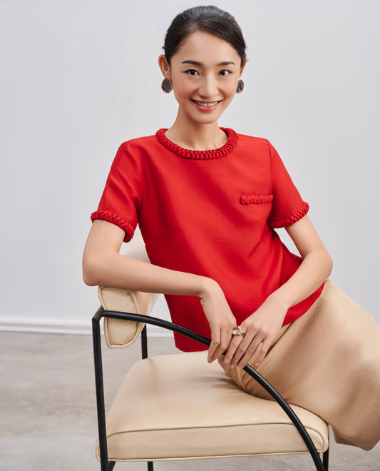 Áo Tweed Lộc TOP213