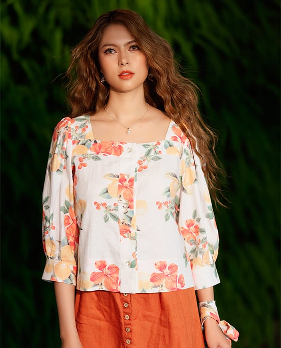 Áo Croptop Linen Bụt TOP132