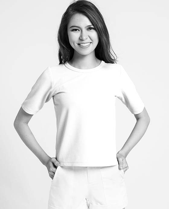 Áo Tshirt Phối Voan Blanc TOP071 - Hity