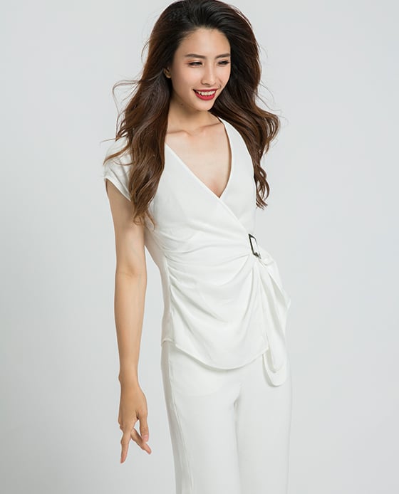Áo Thắt Eo Lụa Là TOP089