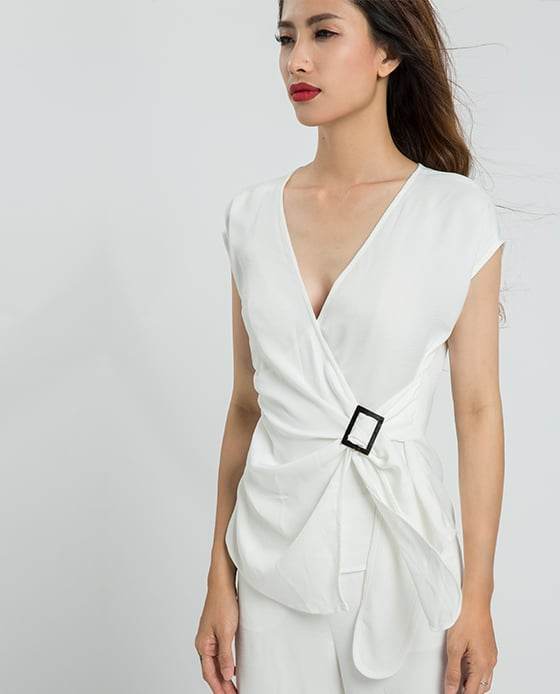 Áo Thắt Eo Lụa Là TOP089 - Hity