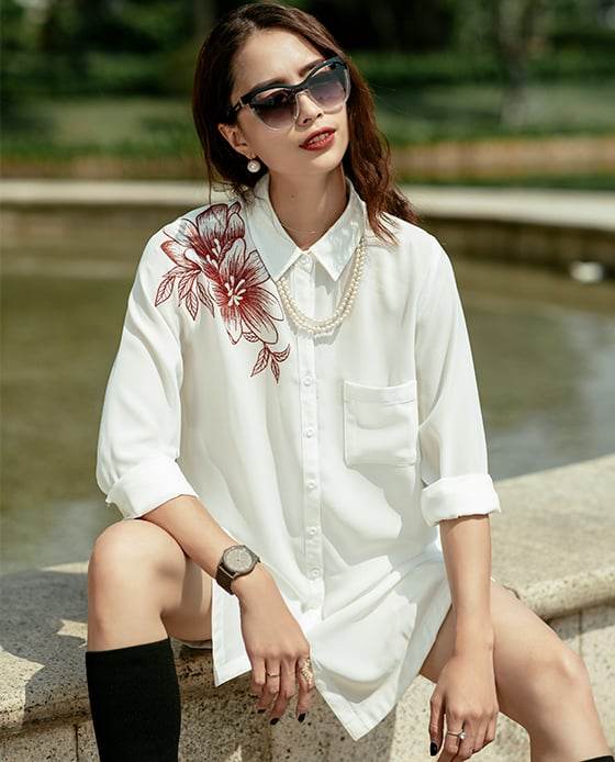Áo Sơ Mi Oversized Sớm Mai TOP120 - Hity