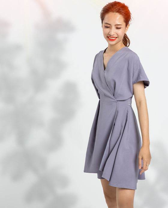 Đầm Không Tuổi Lavender DRE076 - Hity