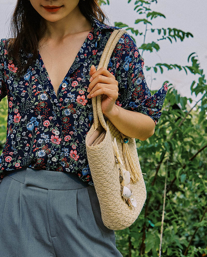 Giỏ Cói Hình Thang ACC008 - Hity