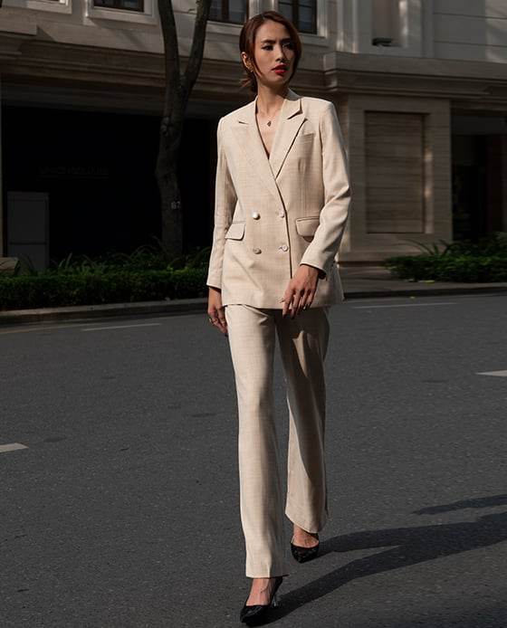 Quần Ống Suông PAN054 Nikki Kem Champagne - Hity