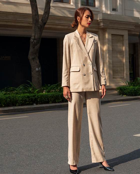 Quần Ống Suông PAN054 Nikki Kem Champagne - Hity