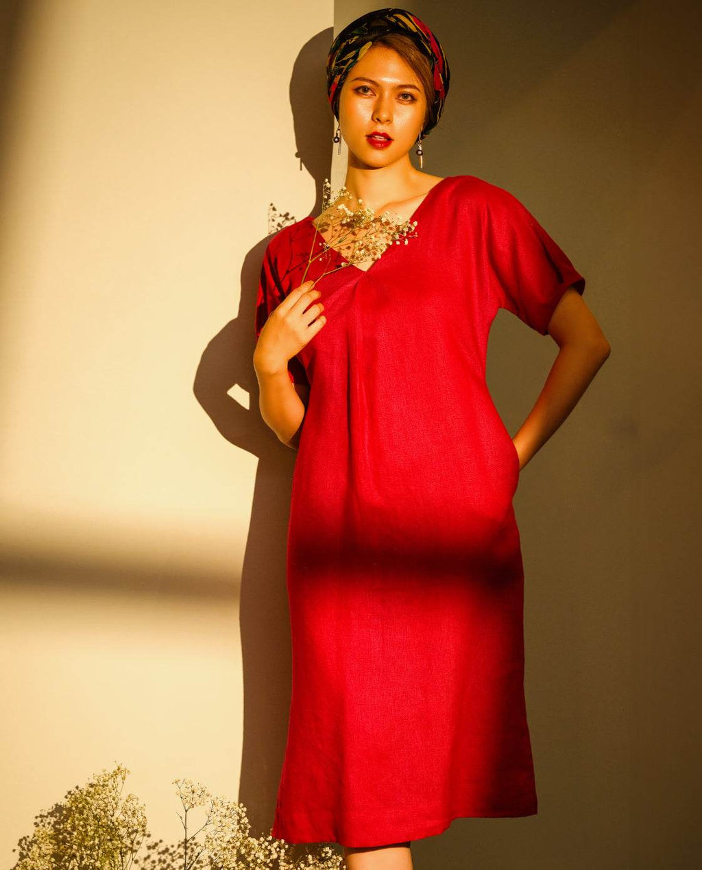 Đầm Suông Linen Lạc DRE163 - Hity