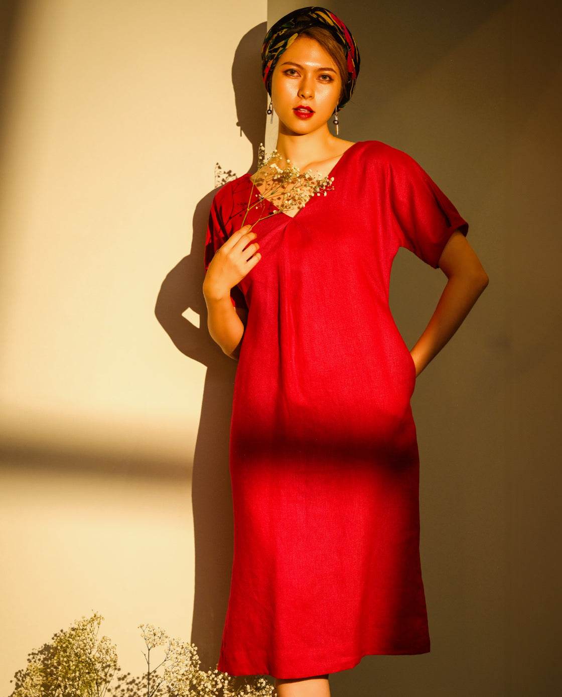 Đầm Suông Linen Lạc DRE163 - Hity