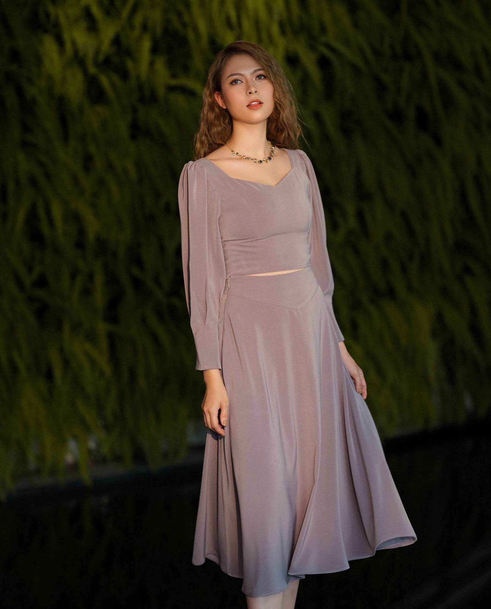 Váy Midi Vĩ Dạ SKI039 - Hity