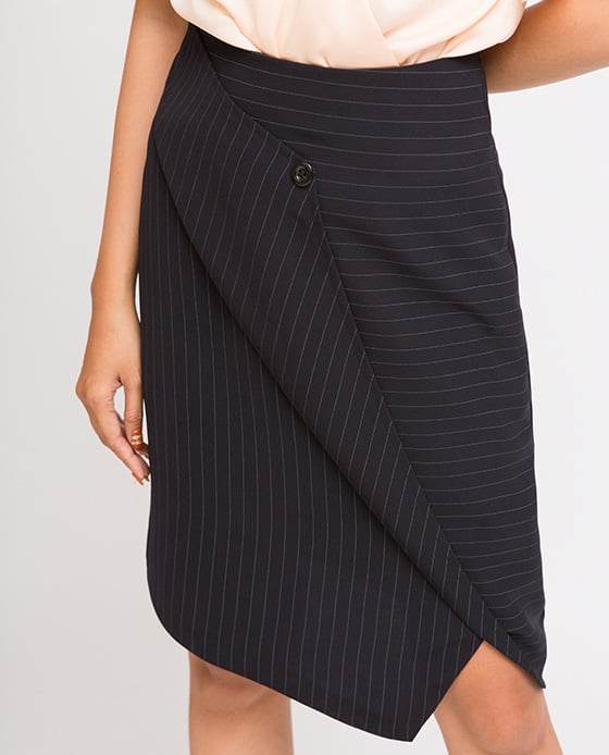 Chân Váy Đắp Vạt SKI020 Kẻ Sọc - Hity
