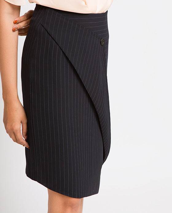 Chân Váy Đắp Vạt SKI020 Kẻ Sọc - Hity