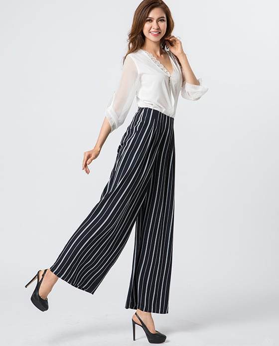 Quần Ống Rộng Palazzo Sọc PAN030 - Hity