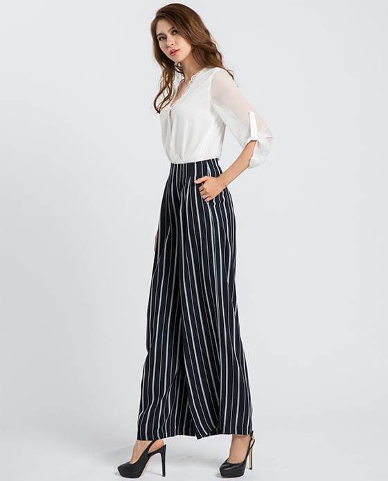 Quần Ống Rộng Palazzo Sọc PAN030 - Hity