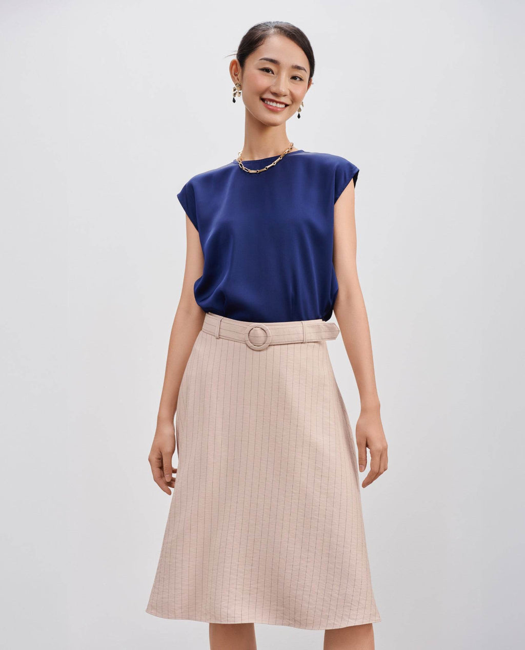 Áo Suông Tay Liền Lam TOP199 - Hity