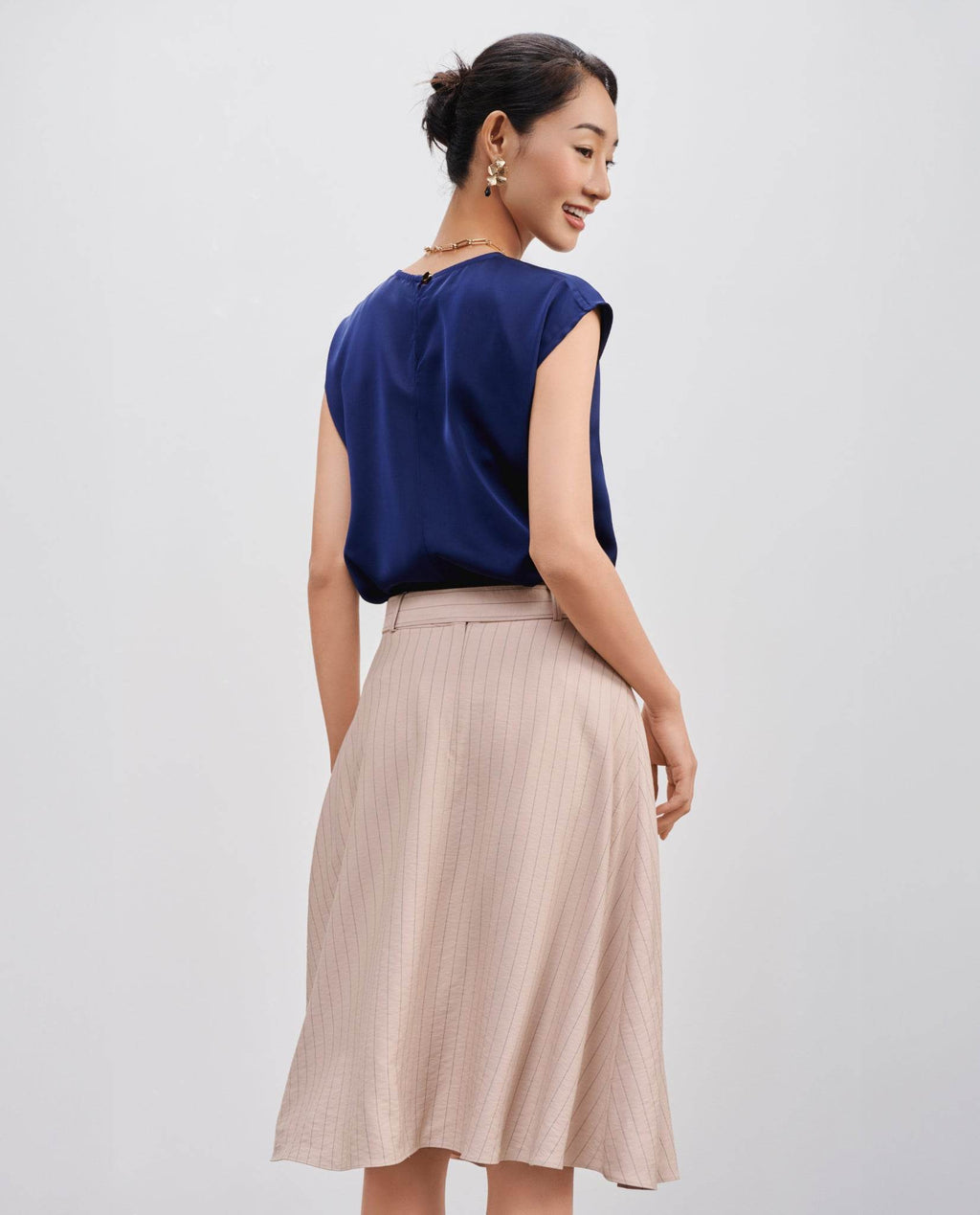 Áo Suông Tay Liền Lam TOP199 - Hity