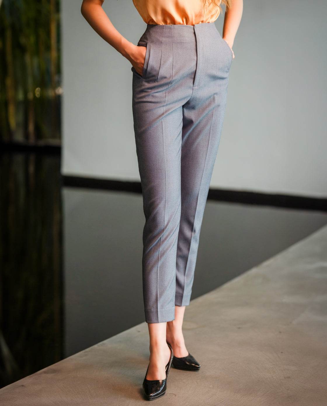 Quần Tây Ống Đứng Skinny Tro PAN059 - Hity